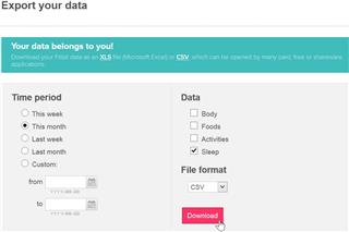 Export Sleep Data