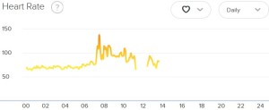 FitBit Charge HR Heart Rate Graph